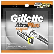 Gillette Atra Plus Mens Razor Blade Refill Cartridges, 10 Ct
