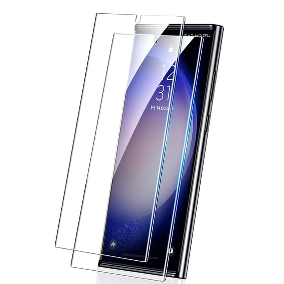 Dteck 2 Pack for Samsung Galaxy S24 Plus Screen Protector, Easy to Install Scratch Resistant Bubble-Free 3D Curved HD Clear Glass Screen Protector S24  / S24 Plus 6.6 Inch