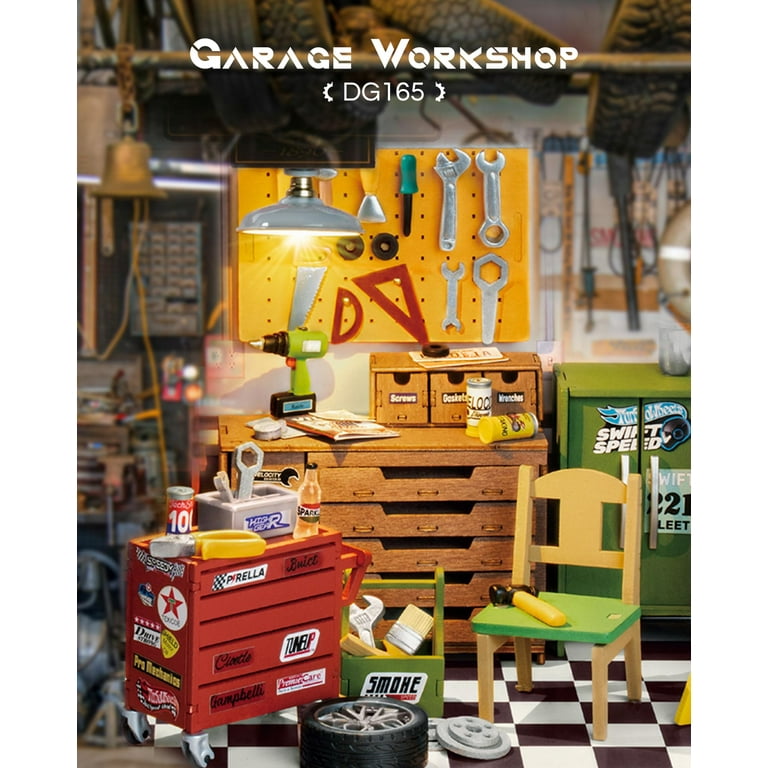Rolife Garage Workshop 1:20 Scale DIY Miniature Doll House 3D