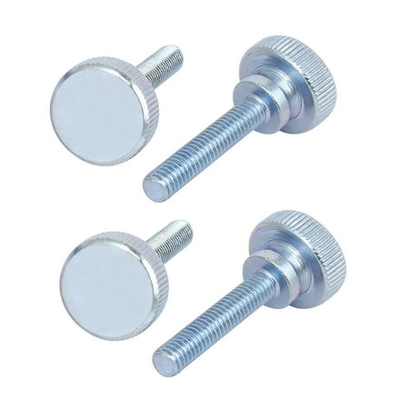 

M6x30mm Flat Knurled Head Fully Threaded Thumb Screws Bolts Fastener 4pcs