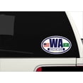 thumbnail image 2 of Flag of Washington / American Flag Oval 3M Vinyl Bumper Sticker Decal | Navy & Gold Kennewick, WA Sticker Vinyl Decal, 2 of 3