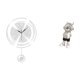 thumbnail image 5 of Reloj de pared acrílico con números arábigos y estatua de , figura moderna y creativa para cocina, estudio, chimenea, estante y escr, 5 of 8