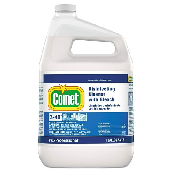 24651CT Disinfecting Cleaner with Bleach Refill and Spray Bottle, 1 Gallon Volume, Pack of 3