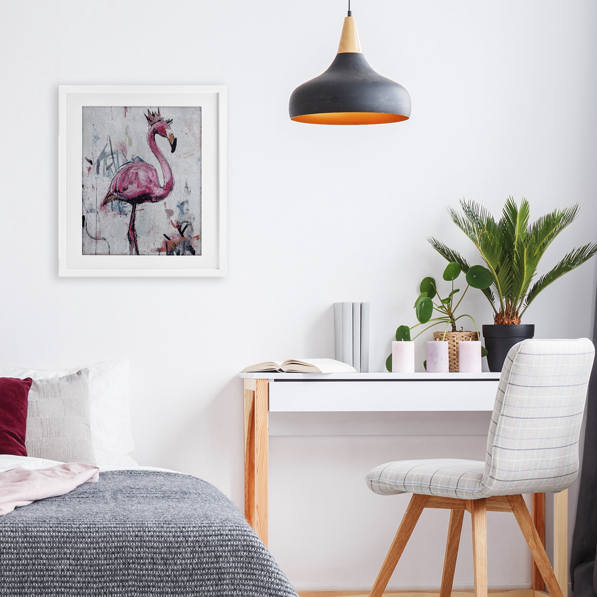 Stupell Industries Urban Feather Glow White Framed Print Under Glass, design by Svetlana Aleynikova