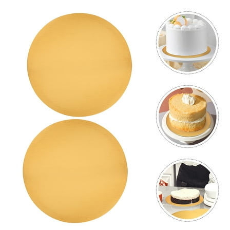 WASHWEPE Cake Decorating 10Inch 20Pcs Golden Round Cake Boards Corrugated Cardboard