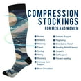 thumbnail image 2 of FORMRS Womens Knee High Socks Casual Long Thick Travel Daily Wear, 1 Pair, Rolling Waves, 2 of 6