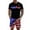 Blue, variant on GrmtClth Usa Flag 2 Piece Outfits for Men Independence Day 1776-2026 Tee and Shorts Set Summer Short Sleeve Outfit Trendy Elastic Drawstring Clothing Wine XL