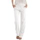 thumbnail image 1 of Pantalones JEKAOYI para mujer, cintura alta, con cordón, pierna recta, blancos, 1 of 5