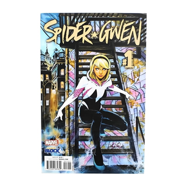 Cómic Marvel Spider-Gwen #1 con portada variante de Comic Block