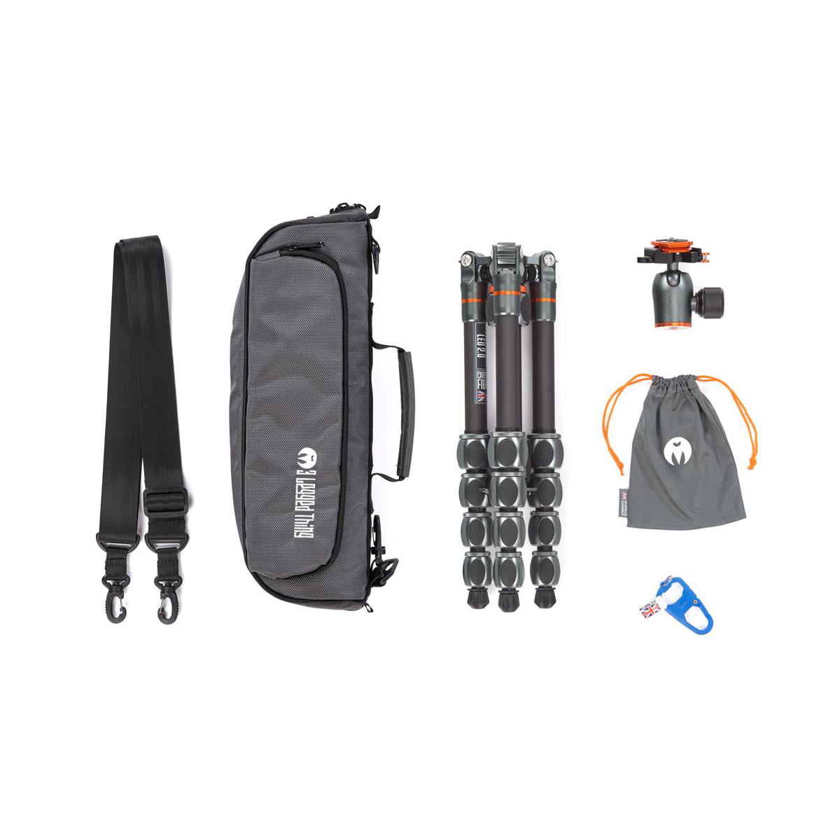 3 Legged Thing LEO 2.0 Carbon Fibre Tripod System with AirHed Pro Lever ballhead Grey