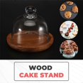 thumbnail image 5 of Multifunctional Mini Dessert Serving Stand Acacia Cake Dish with Dome Lid Platter Cake Plate for Hom, 5 of 5