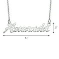 thumbnail image 4 of - Personalized Planet Sterling Silver Nameplate Necklace, Women's 18", 4 of 7