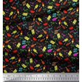 thumbnail image 3 of Soimoi Rayon Fabric Watermelon,Ice Cream & Cocktail Summer Designs Decor Fabric Printed Yard 56 Inch Wide, 3 of 3