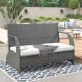 thumbnail image 2 of Lightweight convertible outdoor rattan loveseat / Easy to move for different occasions, 2 of 7