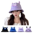 thumbnail image 2 of JZROCKER Funny Antennas Fisherman Hat for Female Outdoor Spring Sun Hat Cartoon Bucket Hat Party Headwear Breathable Camping Hat, 2 of 21