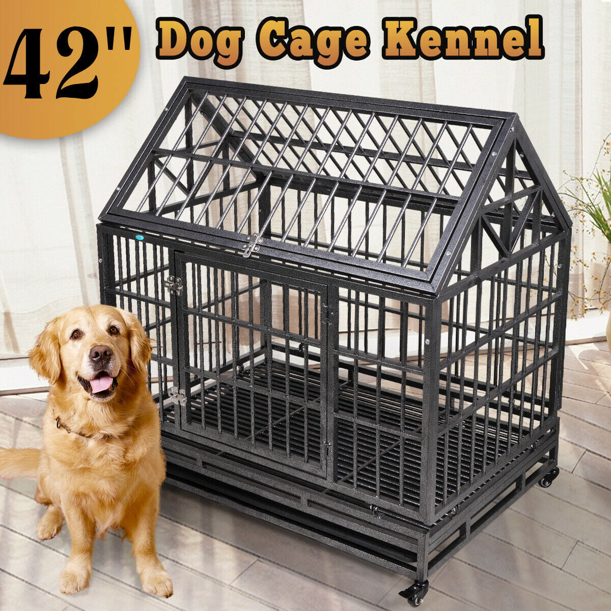 Big Dog Kennel Cage Pet Wind Screen Extra Large Outdoor Heavy Duty Portable NEW 