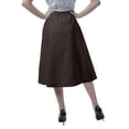 thumbnail image 4 of Moomaya Womens Below Knee Length A-Line Skirt Front Button Casual Skirt w/ Pockets, 4 of 6