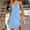 Light Blue, variant on Women's Summer Dress, Sleeveless V Neck Striped Print, Casual Loose Fit with Comfortable Fabric and Side Pocket for Casual Beach Wear