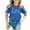 Blue, variant on Shirts Girls Heartbeat Sequins Cartoon Print T Shirt Casual Short Sleeve Tee Soft Fashion Girls' Tops, Tees & Blouses Blue 110