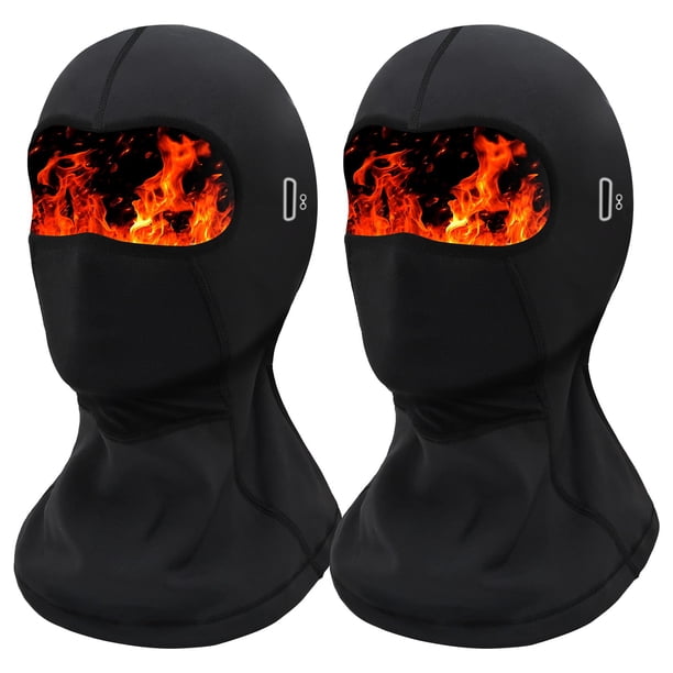 Máscara de esquí de invierno Balaclava Bodvera para hombre y mujer, paquete de 2