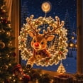 thumbnail image 3 of Diceymbol Christmas Suction Cup Window Light Light-Up Festive Window Scene Flat Plastic Christmas Decoration with Warm LED Lights, 7.09 in Reindeer, 3 of 5