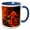 Blue/White, variant on 3drose, Orange Marigolds Flowers, 11oz Mug