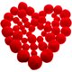 thumbnail image 1 of ColoMX 50pcs Pompones rojos Bolas Pom Crafts Balls Balls Pompons Decoraciones Proyectos de Navidad para niños, 1 of 7