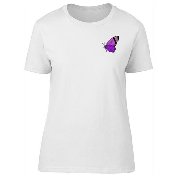 Lovely Purple Butterfly T-Shirt Women -Image by Shutterstock, Female Large