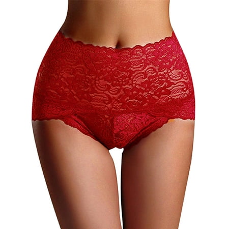 

Argeousgor Women s Lace Panties Stretched High Waist Panty Underwear Cozy Briefs Trimmed Lingerie