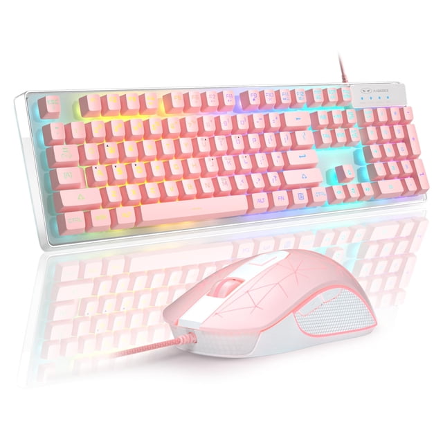 Combinación de teclado y ratón para juegos MageGee K1 RGB con retroiluminación LED
