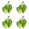 thumbnail image 1 of 4pcs Betta Fish Leaf Plastic Double Leaf Betta Resting Spot with Suction Cup for 5?10L Water Tank, 1 of 5