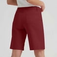thumbnail image 6 of Bermuda Golf Shorts For Women Quick Dry Active Shorts Knee Length High Waisted Elastic Short Pant Baggy Relaxed Fit Lounge Breathable Sweat-Pant - (Above Knee-Length Style), 6 of 8
