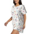 thumbnail image 2 of Naloa Cute Koala Women's Short-Sleeved Pajama Set, Loungewear, Summer pajamas, Breathable Cozy - 4X-Large, 2 of 9