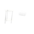 thumbnail image 1 of Mesita de noche,Mesa auxiliar de acrílico transparente,mesa auxiliar transparente de 2 niveles,Cesta de almacenamiento,Cesta organizadora de almacenamiento de cocina colgante de, 1 of 8