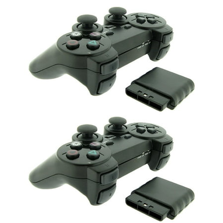 Sony Ps2 Usb - TekDeals 2x Wireless 2.4GHz Dual Shock Game Controller for Sony PS2 Playstation 2