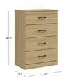 thumbnail image 4 of Mainstays Ardent 4 Drawer Dresser, Euro Oak, 4 of 17