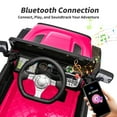 thumbnail image 6 of Hikiddo Kids Ride on Truck Car, 12V Ride on Toy Electric Cars for Kids w/ Remote, Bluetooth - Rose Pink, 6 of 9