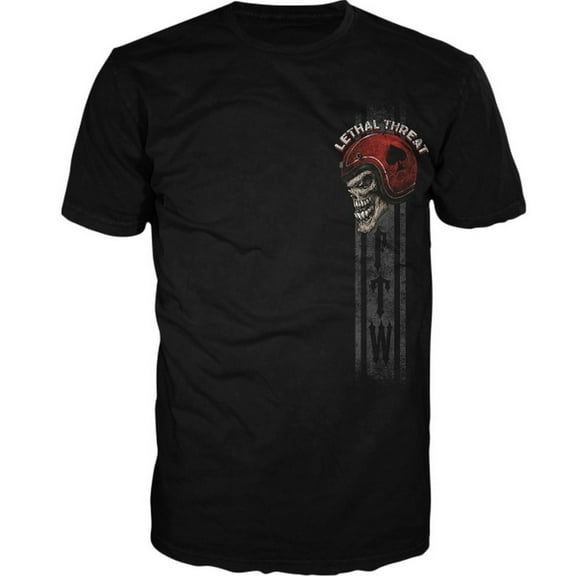 Lethal Threat Forever Two Wheels Mens Short Sleeve T-Shirt Black XXL