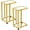 2, variant on C-Shaped End Table Set of 2, Tempered Glass Couch Table with Metal Frame, Gold for Living Room Bedroom