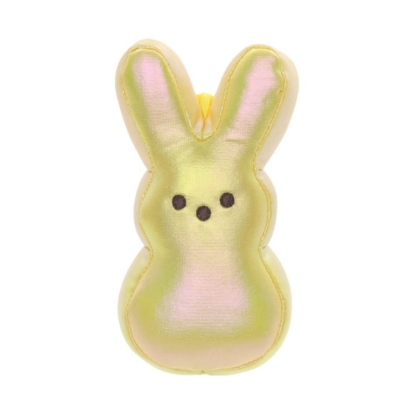 4.5In Yellow Peeps Bunny Plush Keychain for Adult and Child, Easter