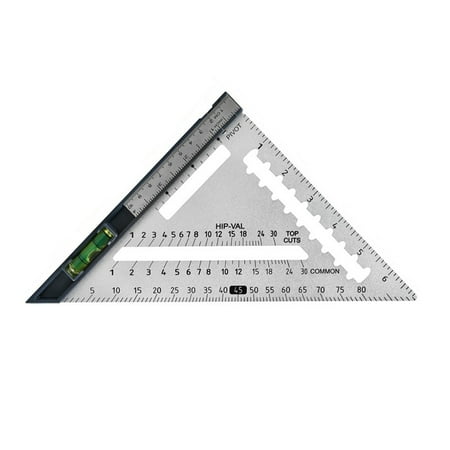 

Detachable Triangular Ruler Set Square High Precision Triangular Plate Angle Adjustable Woodworking W Level-Meter Silver