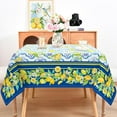 thumbnail image 3 of Lemon Square Tablecloth 60x60 Inch Waterproof Washable Spring Summer Lemon Table Cloth Blue Seasonal Tablecloth for Party Picnic Dinner Home Decor, 3 of 6