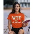 thumbnail image 2 of Wine Turkey Family Thanksgiving Dinner Funny Women's T-shirt For Women, 2XL, Orange, 2 of 6