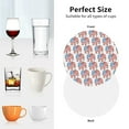 thumbnail image 6 of Pofeuu Elephant Print Coasters for Drinks, 4Pack PU Leather Coasters, Bar Drink Coasters for Tabletop Protection, Furniture from Damage-Round Shape, 6 of 6