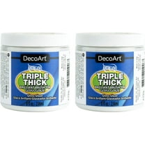 2-Pack Bundle - DecoArt Triple Thick Gloss Glaze Jar - 8-Ounces Each