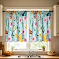 thumbnail image 4 of 2 Pack 2D Printed Kitchen Curtain 28x39 Inches, Washable Short Window Curtain Pair, Light Filtering Decorative Curtain for Kitchen Dining Room Home Decor, 4 of 7