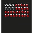 thumbnail image 2 of Americana Beer Pong Flag Black Adult Crew Neck Long Sleeve Tee-XS, 2 of 3