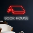 thumbnail image 3 of Handmadetneonsign Book House Neon Sign, Book Store Wall Art Decor, Book Lover Bookworm Wall Decor, 3 of 5