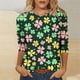 thumbnail image 1 of TaTaai Fashion Women's Printed Round Neck 3/4 Sleeve T-shirt Fashionable Blouse Tops Gift, 1 of 5