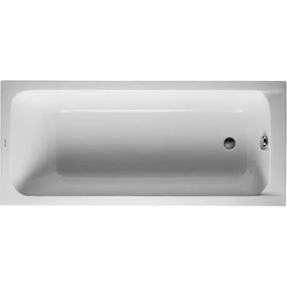 Duravit 700100-Rev D-Code 67" Drop In Acrylic Soaking Tub - White